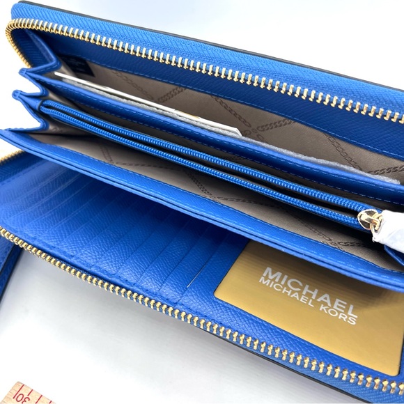 Michael Kors Jet Set Travel Continental Wallet – Vintage Blue – NWT - Picture 11 of 16